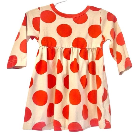 Kelly's Kids Other - Kelly’s Kids Girls Orange and Cream Polka Dot Dress  12M